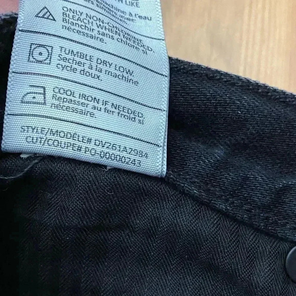 Vince Vintage Straight Jeans Black Wash Distressed - Picture 11 of 12